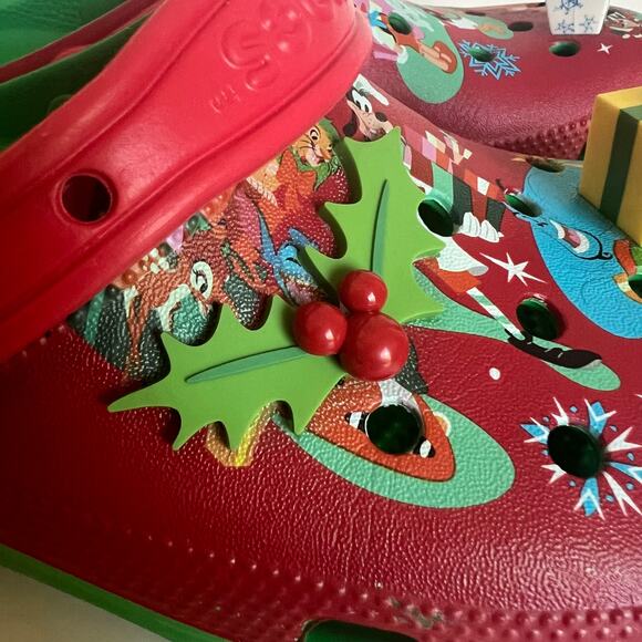 Crocs Classic Disney Mickey & Friends Christmas Slip On Clog Size 10 - Picture 6 of 13